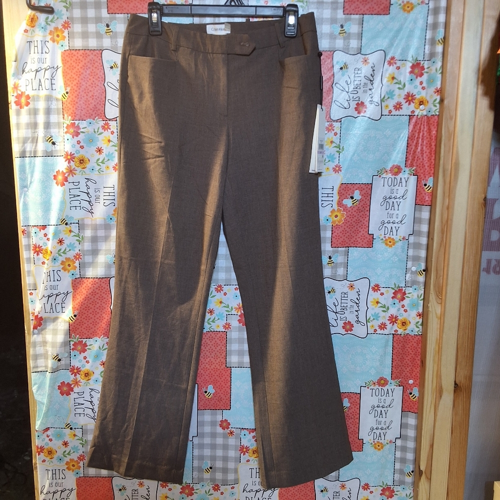 NWT CALVIN KLEIN  MODERN FIT PANTS MISSING BUTTON BUT HAS EXTRA ONES WITH THEM